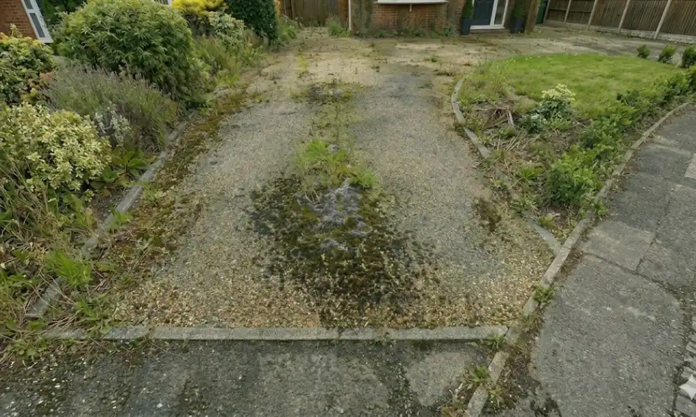 Before — resin driveway restoration