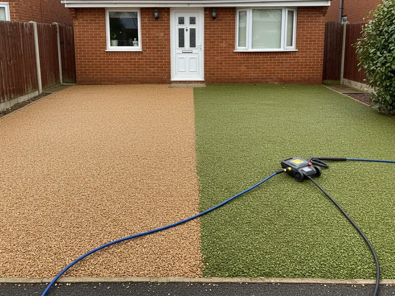 Resin Surface Cleaning – Pressure Washing Process