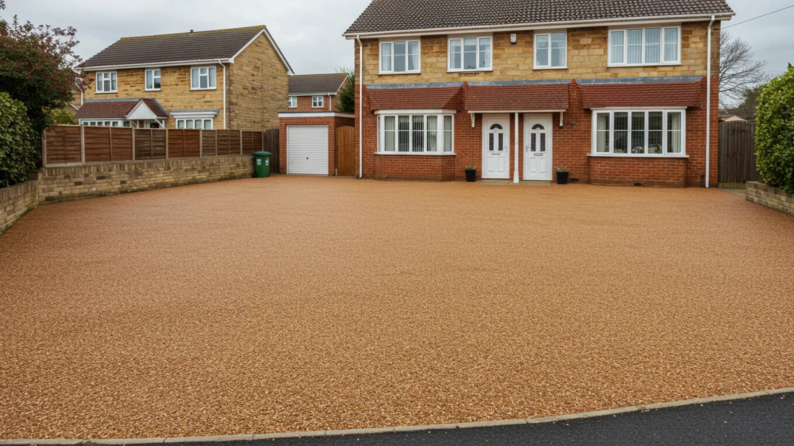 Fully restored resin driveway surface